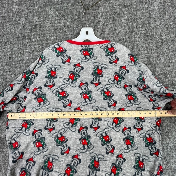 Disney Mickey Mouse Pajama Top Womens XXL Fleece Cozy Holiday Loungewear - Picture 5 of 7